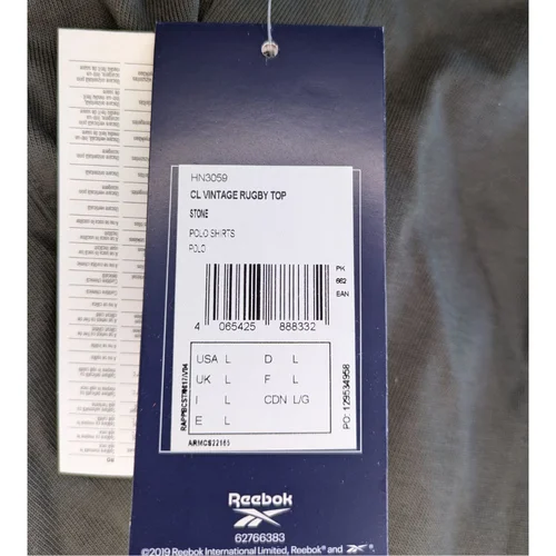 Koszulka Polo Długi Rękaw REEBOK Rugby Top L - zdjęcie 9