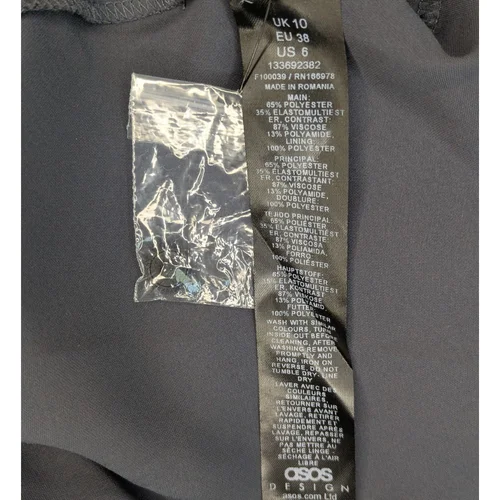 Stalowo Szara Sukienka Maxi ASOS DESIGN Drapowana Rozmiar 38 - zdjęcie 12