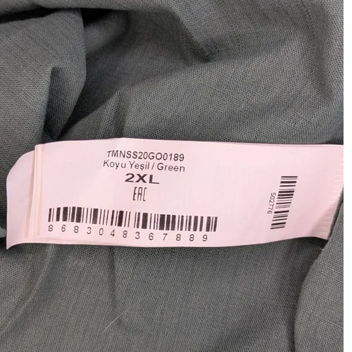 Zielona Koszula Męska TRENDYOL MAN Bawełna 2XL - zdjęcie 4