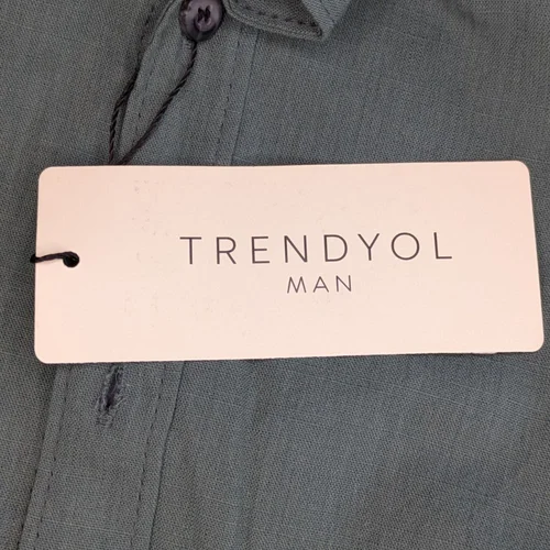Zielona Koszula Męska TRENDYOL MAN Bawełna 2XL - zdjęcie 5