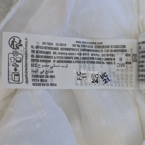 Biały Kombinezon w Kwiaty HOLLISTER Marszczone Ramiączka M - zdjęcie 10