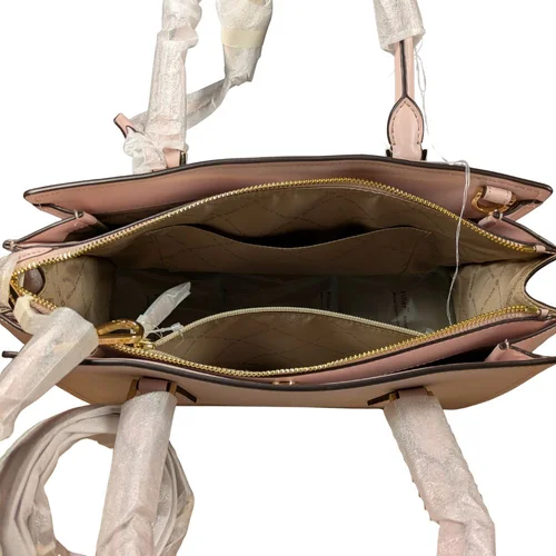 Różowa Skórzana Torebka Michael Kors Hope Large Satchel - zdjęcie 5