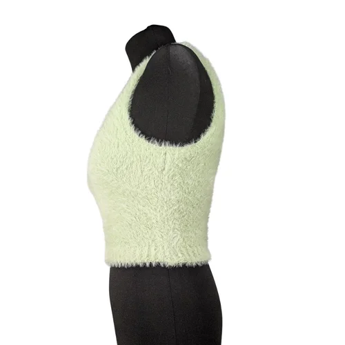 Reebok – Miętowy Top Damski Fuzzy Texture S - zdjęcie 4