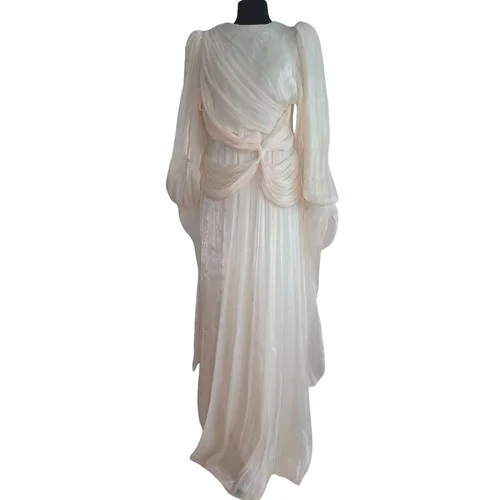 Mihir Istanbul – Kremowa Suknia Wieczorowa Drapowana – 44 - zdjęcie 5