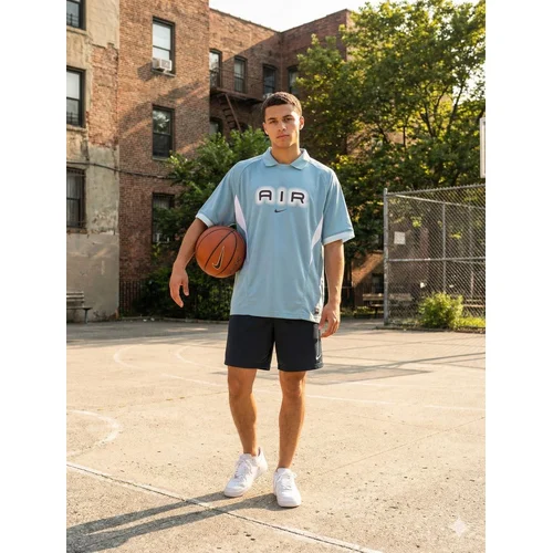 NIKE Koszulka Polo Air Błękitna Loose Fit XXL - zdjęcie 10