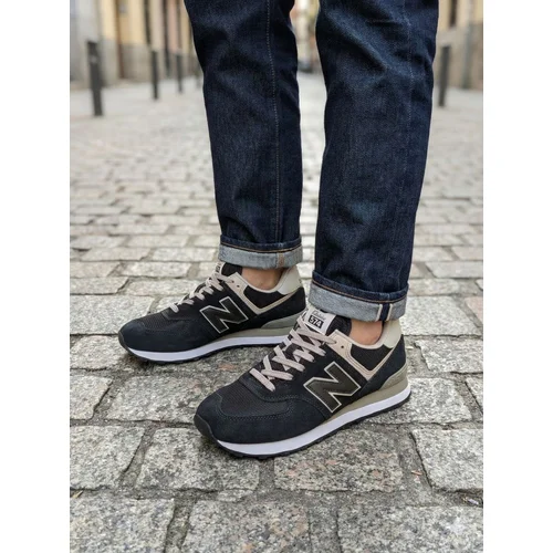 New Balance 574 Classic – Czarne Zamszowe Sneakersy R. 44 - zdjęcie 7