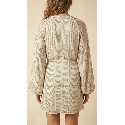 ASOS DESIGN – Złota Cekinowa Sukienka Mini Champagne R. 36 - zdjęcie 10