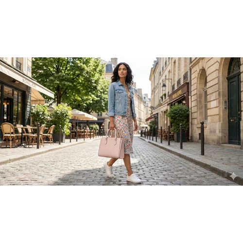 Michael Kors – Torebka Hope Large Satchel Powder Blush A4 - zdjęcie 8