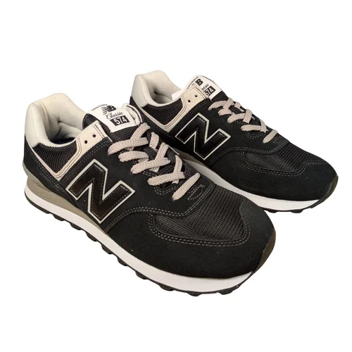 New Balance 574 – Męskie Czarne Sneakery Suede – 44.5 - zdjęcie 6