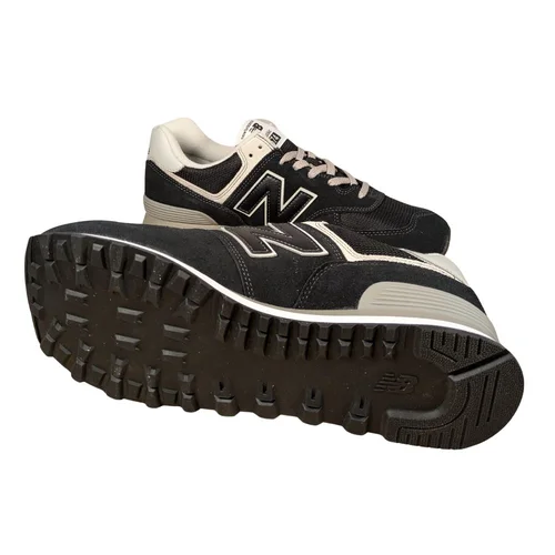 New Balance 574 – Męskie Czarne Sneakery Suede – 44.5 - zdjęcie 9
