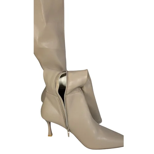 New Look Beżowe Kozaki na Szpilce Atlanta Vegan 41 - zdjęcie 7