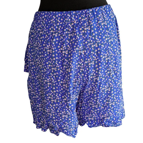 Niebieskie Spódnicospodenki w Kwiaty Trendyol 42 Falbany - zdjęcie 11