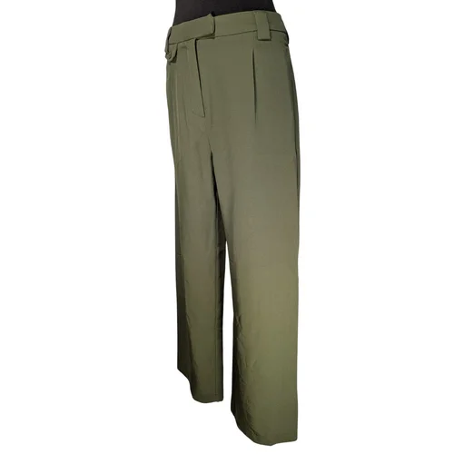 Oliwkowe Spodnie Damskie PIECES PCNIMORA S (36) Z Rozcięciami - zdjęcie 8