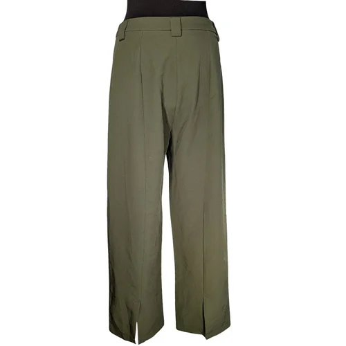 Oliwkowe Spodnie Damskie PIECES PCNIMORA S (36) Z Rozcięciami - zdjęcie 11