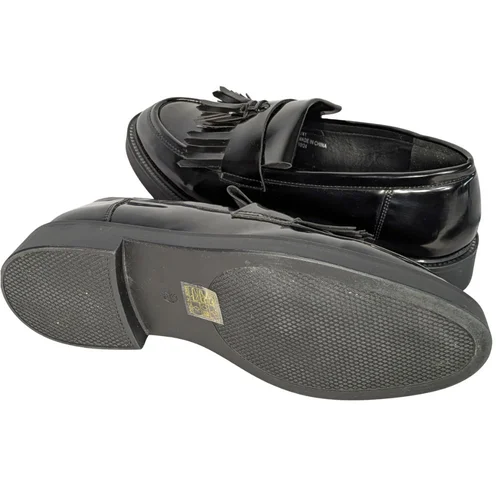 Czarne Lakierowane Mokasyny Loafersy SCHUH Frędzle 41 - zdjęcie 13