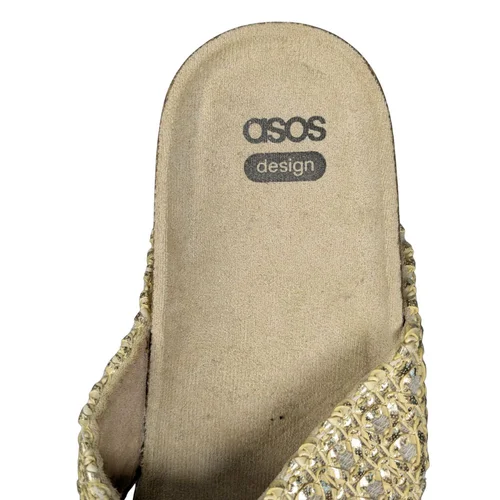 Klapki ASOS Design złote plecione na platformie rozmiar 37 - zdjęcie 11