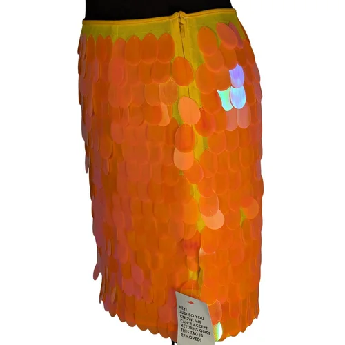 Pomarańczowa Spódnica Cekiny ASOS DESIGN 38 (M) DEF - zdjęcie 9