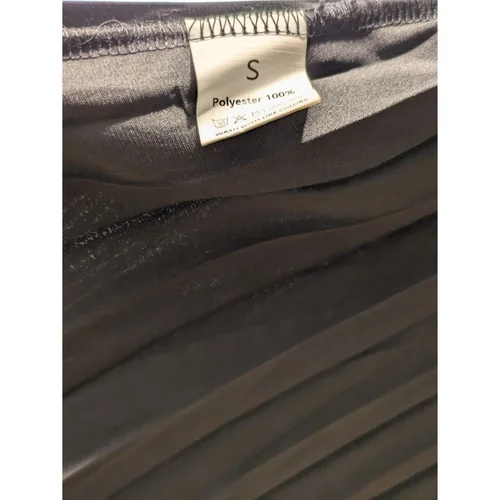 Plisowana Spódnica Midi Premium Collection Czarna 36 - zdjęcie 5