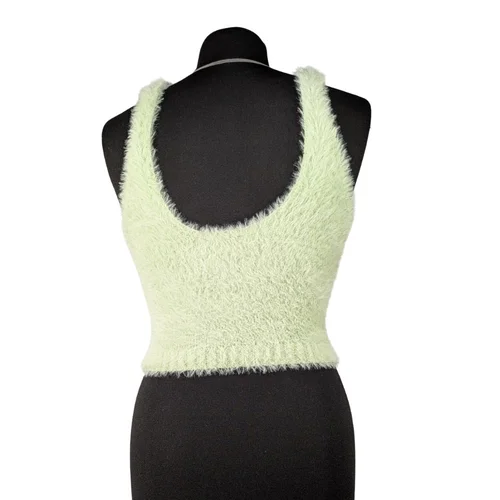 Damski Włochaty Top Reebok Cozy Tank Miętowy S - zdjęcie 8