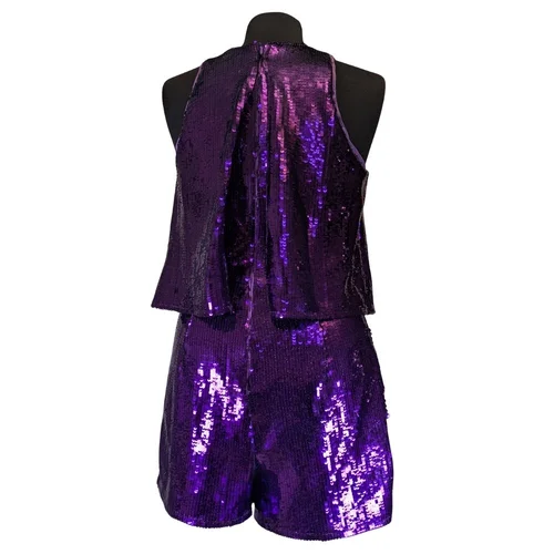 River Island – Fioletowy Kombinezon Cekinowy 34 - zdjęcie 5