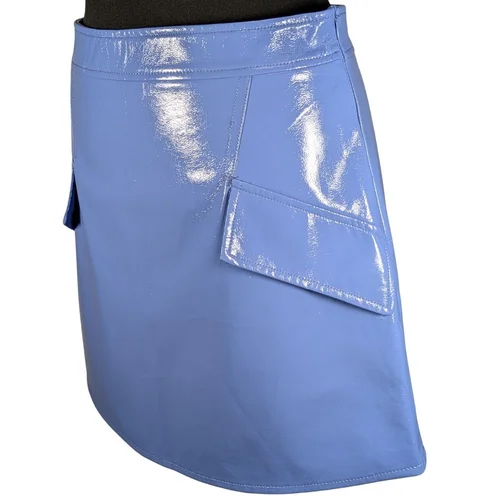 Błękitna Spódnica Winylowa Mini River Island 36 - zdjęcie 2