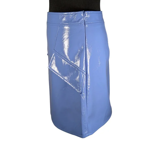 Błękitna Spódnica Winylowa Mini River Island 36 - zdjęcie 3