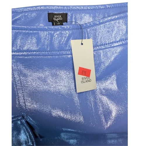Błękitna Spódnica Winylowa Mini River Island 36 - zdjęcie 6