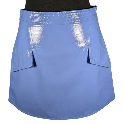 Błękitna Spódnica Winylowa Mini River Island 36 - zdjęcie 7