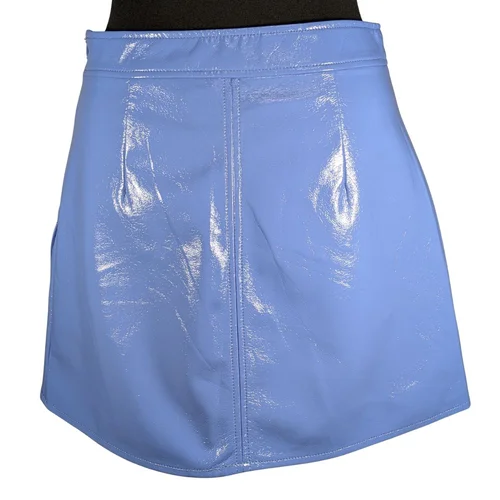 Błękitna Spódnica Winylowa Mini River Island 36 - zdjęcie 8