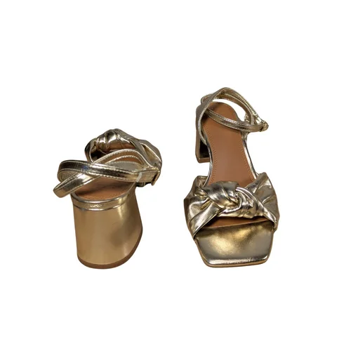 ASOS Design – Złote Sandały na Słupku 40 (Gatunek II – Para nr 2) - zdjęcie 6