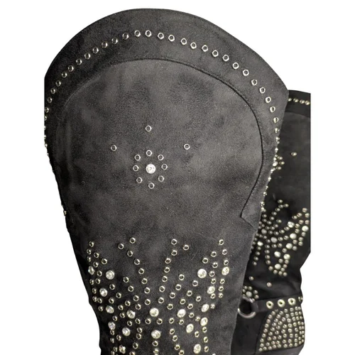 SIMMI London Dalton – Czarne Kowbojki z Kryształkami i Ćwiekami 41 - zdjęcie 9