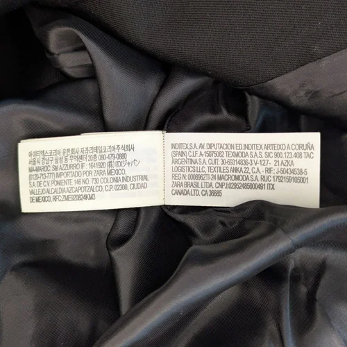 Czarna Marynarka Męska ZARA ORIGINS 100% Wełna R.46 - zdjęcie 13
