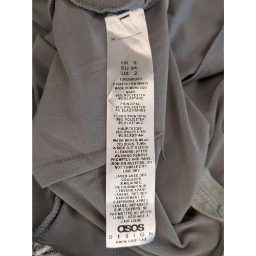 Szary Kombinezon Damski ASOS DESIGN Szerokie Nogawki 34 - zdjęcie 8