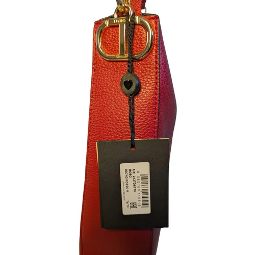 Twinset Milano – Torebka Hobo ze Skóry Naturalnej Bordowa - zdjęcie 8