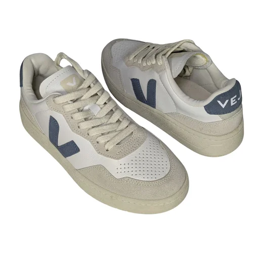 Sneakersy Damskie Veja V-90 Biało-Szaroniebieskie 36 - zdjęcie 8