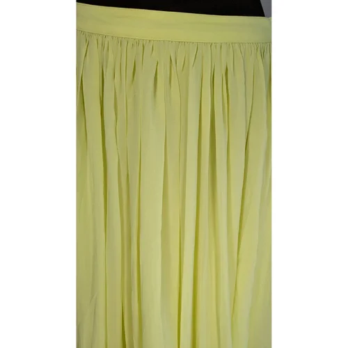 Żółta Spódnica Maxi NES Haft Cekiny 40 - zdjęcie 4