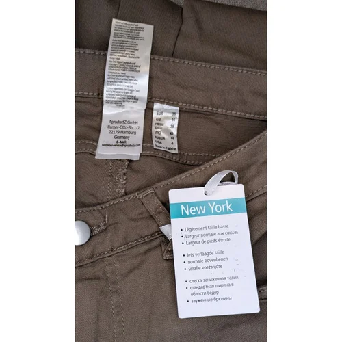 Brązowe Spodnie Materiałowe New York AproductZ 36 - zdjęcie 3