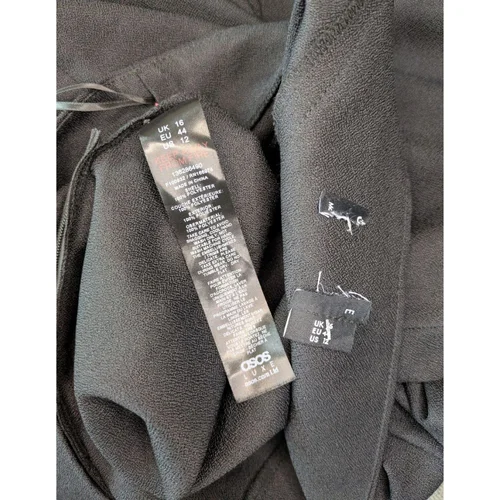 Czarne Spodnie z Ozdobnymi Frędzlami ASOS Luxe 44 - zdjęcie 5