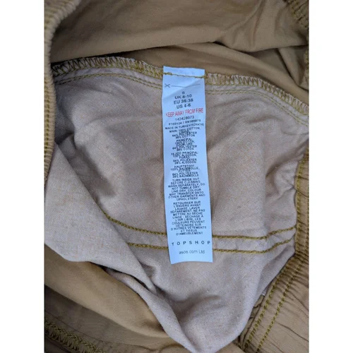 Musztardowe Spodnie Cargo Bojówki Topshop 36/38 - zdjęcie 4