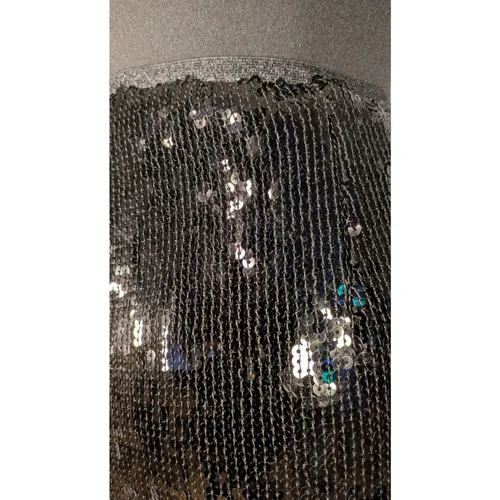 Czarne Spodnie Cekinowe z Frędzlami River Island 50 - zdjęcie 7