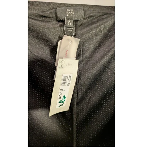 Czarne Spodnie Cekinowe z Frędzlami River Island 50 - zdjęcie 8