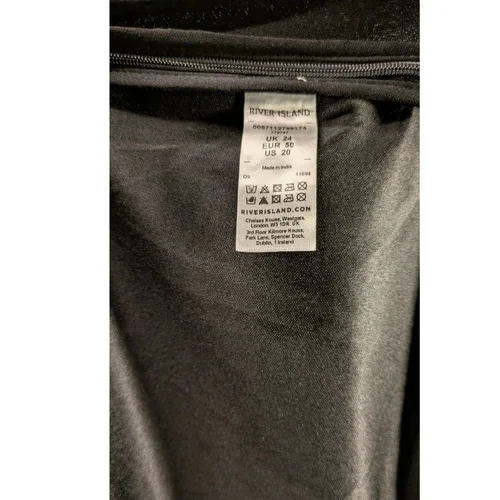 Czarne Spodnie Cekinowe z Frędzlami River Island 50 - zdjęcie 9