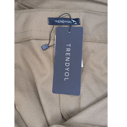 Brązowe Spodnie Materiałowe Trendyol Wide Leg 42 - zdjęcie 6