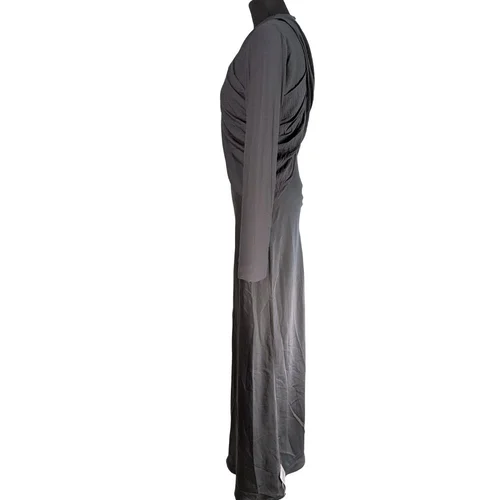 Stalowo Szara Sukienka Maxi ASOS DESIGN Drapowana Rozmiar 38 - zdjęcie 2