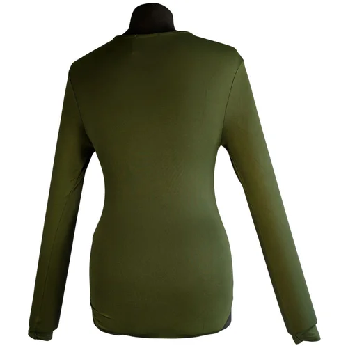 Stradivarius – Body Basic Khaki Długi Rękaw 36 (S) - zdjęcie 5