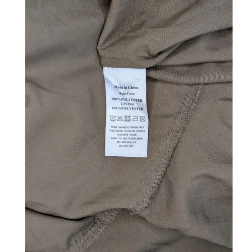 Oliwkowa Sukienka Mini Aria Cove z Falbanami 38 - zdjęcie 4