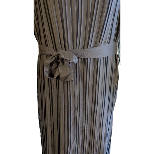 Elegancka Sukienka Maxi Enderon Grafitowa Plisowana – Rozmiar 40 (L) - zdjęcie 6