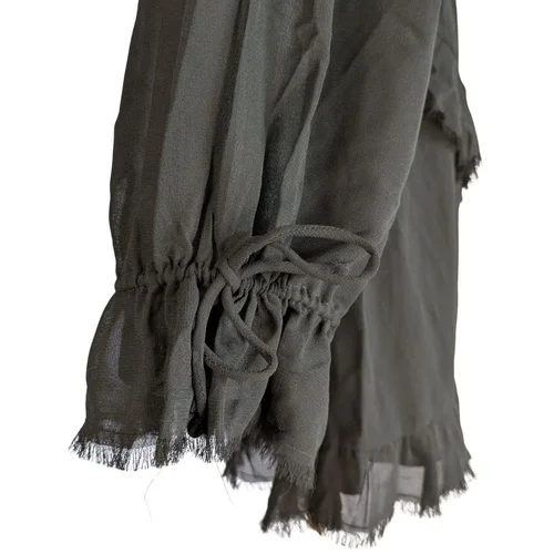 Czarna sukienka mini TOPSHOP Wiązanie na plecach Falbanki Rozmiar 34 - zdjęcie 10