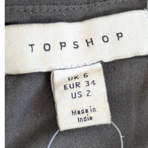 Czarna sukienka mini TOPSHOP Wiązanie na plecach Falbanki Rozmiar 34 - zdjęcie 12