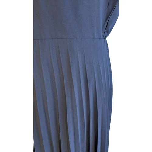 ASOS Design – Granatowa Plisowana Sukienka Midi Halter 42 (Talia 78 cm) - zdjęcie 7